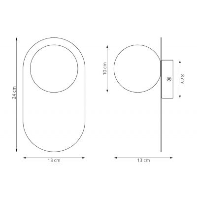 Emibig Viva kinkiet 1x8 W beżowy 1594/K1