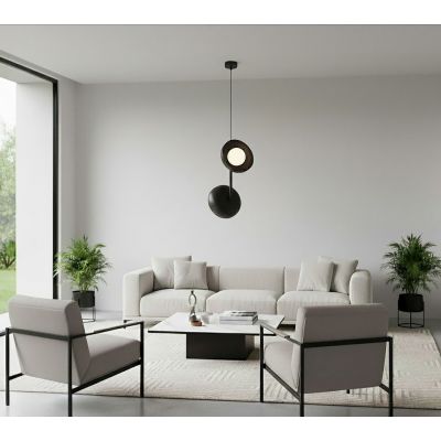 Emibig Vanila lampa wisząca 2x8 W czarna 1595/2