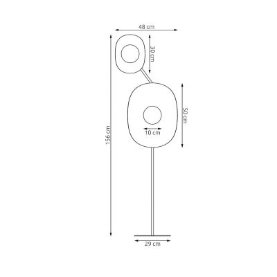 Emibig Delulu lampa stojąca 2x8 W pomarańczowa 1602/LP2