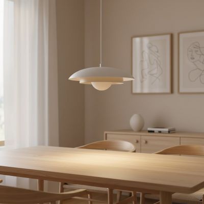 Emibig Skin lampa wisząca 1x8 W biała/cappuccino 1605/1