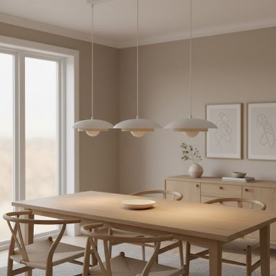 Emibig Skin lampa wisząca 3x8 W biała/cappuccino 1605/3