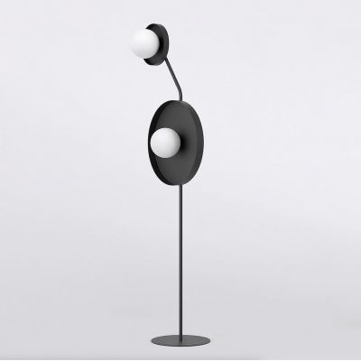 Emibig Kiss lampa stojąca 2x8 W czarna 1607/LP2