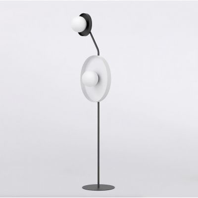 Emibig Kiss lampa stojąca 2x8 W biała/czarna 1609/LP2