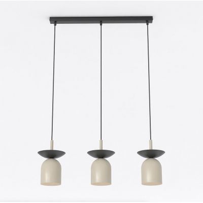 Emibig Ego lampa wisząca 3x10 W czarna/cappuccino 1612/3