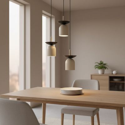 Emibig Ego lampa wisząca 3x10 W czarna/cappuccino 1612/3PREM