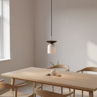 Emibig Ego lampa wisząca 1x10 W biała/czarna 1613/1