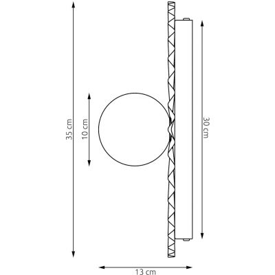 Emibig Umbra kinkiet 1x8 W burgund 1729/K1L