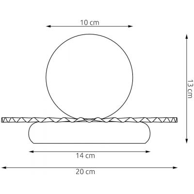 Emibig Umbra lampa stołowa 1x8 W biała/czarna 1730/LN1