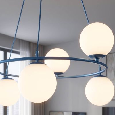 Emibig Azura lampa wisząca 6x10 W niebieska-opal 1830/6