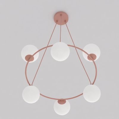 Emibig Azura lampa wisząca 6x10 W koral-opal 1831/6