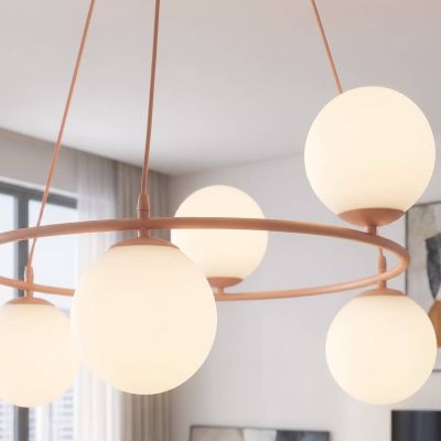 Emibig Azura lampa wisząca 6x10 W koral-opal 1831/6