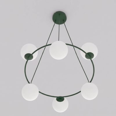 Emibig Azura lampa wisząca 6x10 W zielona-opal 1832/6