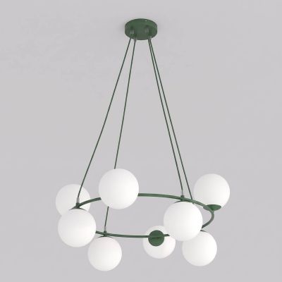 Emibig Azura lampa wisząca 8x10 W zielona-opal 1832/8