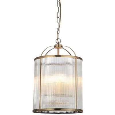Endon Lambeth Ribbed lampa wisząca 4x6 W mosiądz 106711