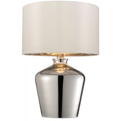 Endon Waldorf lampa stołowa 1x60W chrom/biały 61198