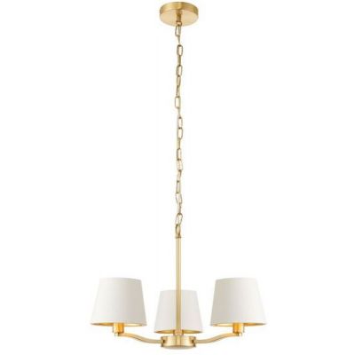 Endon Harvey lampa wisząca 3x40W złota/biała 67735