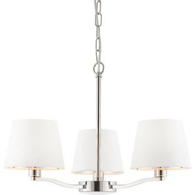 Endon Harvey lampa wisząca 3x40W srebrna/biała 73023