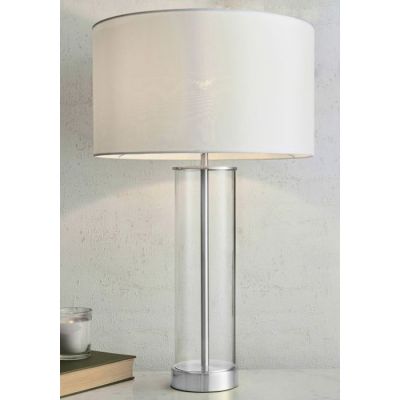 Endon Lessina lampa stołowa 1x40W biała/srebrna 70600