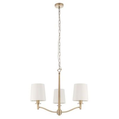 Endon Ortona lampa wisząca 3x40W biała/złota 73411