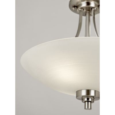 Endon Welles lampa podsufitowa 3x60W srebrna/biała WELLES-3SC
