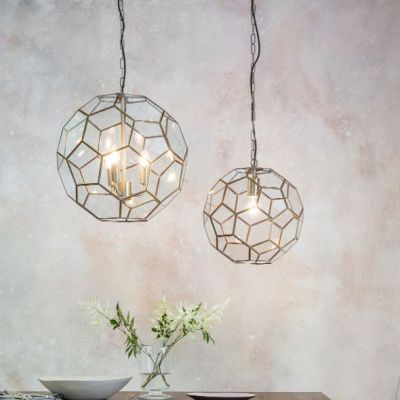 Endon Miele lampa wisząca 1x40W mosiądz/biały 69784