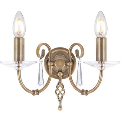 Elstead Lighting Aegean kinkiet 2x60 W mosiądz postarzany AG2-AGED-BRASS