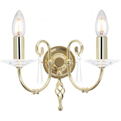 Elstead Lighting Aegean kinkiet 2x60 W mosiądz polerowany AG2-POL-BRASS