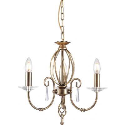Elstead Lighting Aegean lampa wisząca 3x60 W mosiądz postarzany AG3-AGED-BRASS