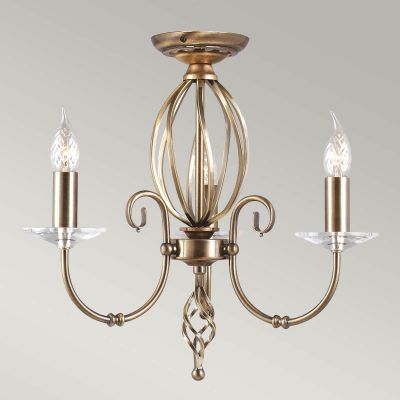 Elstead Lighting Aegean lampa wisząca 3x60 W mosiądz postarzany AG3-AGED-BRASS