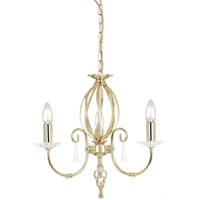 Elstead Lighting Aegean lampa wisząca 3x60 W polerowany mosiądz AG3-POL-BRASS