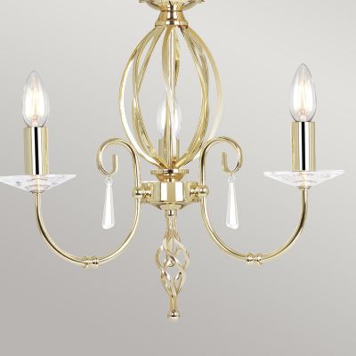 Elstead Lighting Aegean lampa wisząca 3x60 W polerowany mosiądz AG3-POL-BRASS