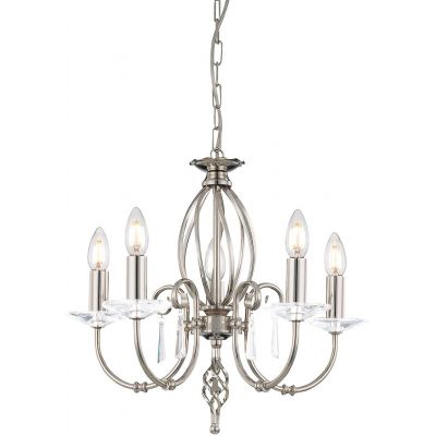 Elstead Lighting Aegean lampa wisząca 5x60 W polerowany nikiel AG5-POL-NICKEL