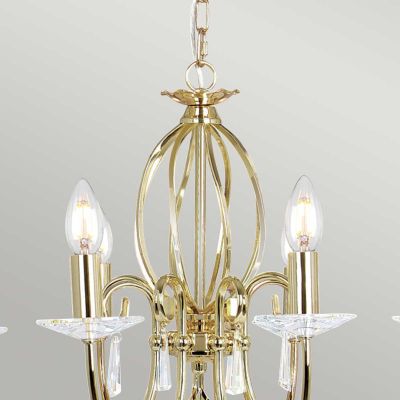 Elstead Lighting Aegean lampa wisząca 8x60 W polerowany mosiądz AG8-POL-BRASS