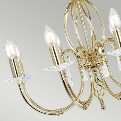Elstead Lighting Aegean lampa wisząca 8x60 W polerowany mosiądz AG8-POL-BRASS