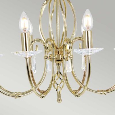 Elstead Lighting Aegean lampa wisząca 8x60 W polerowany mosiądz AG8-POL-BRASS