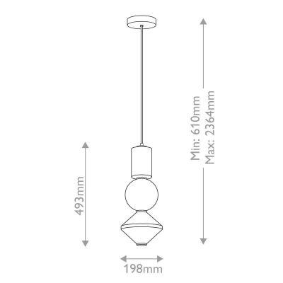 Elstead Lighting Bijou lampa wisząca 1x20 W złota ALM-BIJOU-P3-GD