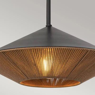 Elstead Lighting Daphne lampa wisząca 1x60 W czarna ALM-DAPHNE-P-L-MB