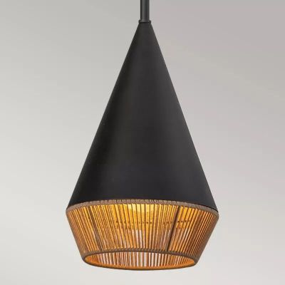 Elstead Lighting Daphne lampa podsufitowa 1x60 W czarna ALM-DAPHNE-P-S-MB