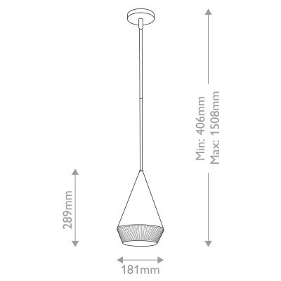 Elstead Lighting Daphne lampa podsufitowa 1x60 W czarna ALM-DAPHNE-P-S-MB