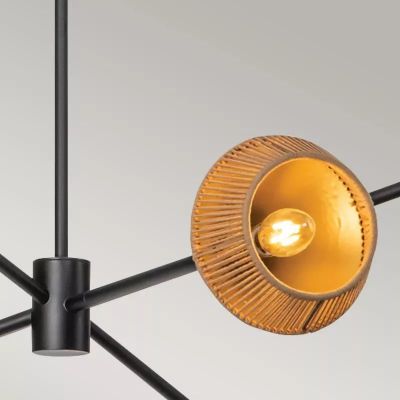 Elstead Lighting Daphne lampa podsufitowa 6x40 W czarna ALM-DAPHNE6-MB