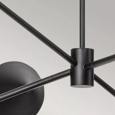 Elstead Lighting Daphne lampa podsufitowa 6x40 W czarna ALM-DAPHNE6-MB