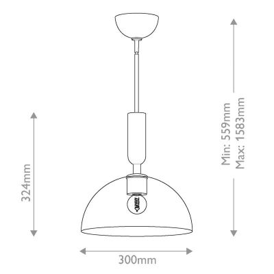 Elstead Lighting Jude lampa podsufitowa 1x60 W złota ALM-JUDE-P-GD-CL