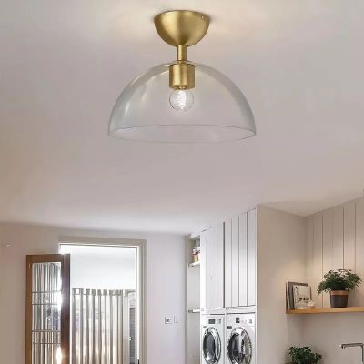 Elstead Lighting Jude lampa podsufitowa 1x60 W złota ALM-JUDE-SF-GD-CL