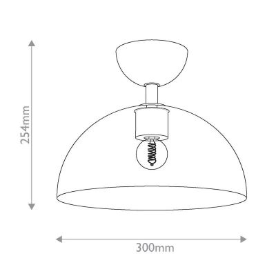 Elstead Lighting Jude lampa podsufitowa 1x60 W złota ALM-JUDE-SF-GD-CL