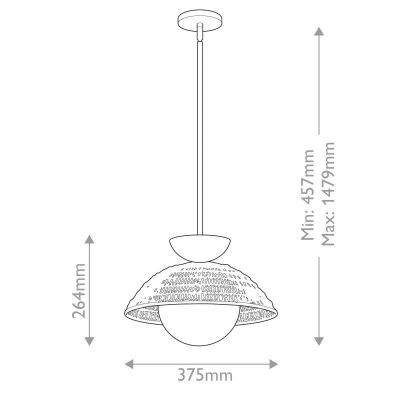 Elstead Lighting Perth lampa podsufitowa 1x60 W złota ALM-PERTH-P-GD