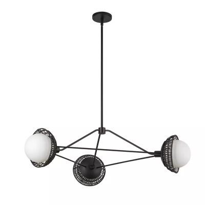 Elstead Lighting Perth lampa wisząca 3x60 W czarna ALM-PERTH3-BK