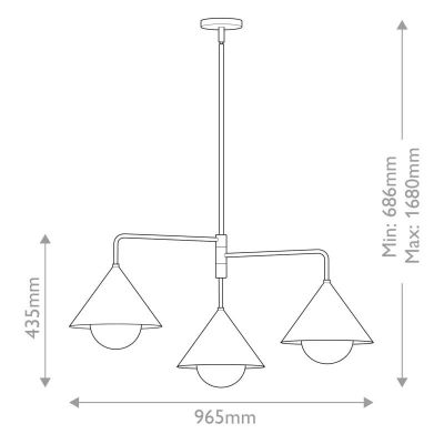 Elstead Lighting Remyck lampa podsufitowa 3x60 W złota ALM-REMYCK3-GD