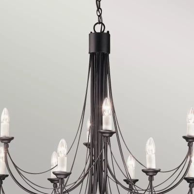 Elstead Lighting Carisbrooke lampa wisząca 12x60 W czarna CB12-BLACK