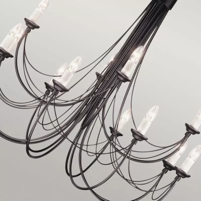 Elstead Lighting Carisbrooke lampa wisząca 12x60 W czarna CB12-BLACK