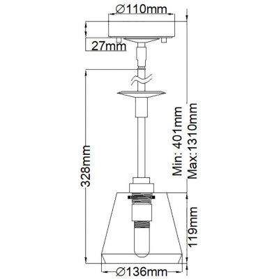 Elstead Lighting Agatha lampa wisząca 1x3 W chrom polerowany BATH-AGATHA1P-PC